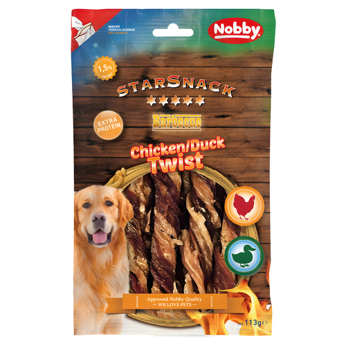 Nobby StarSnack BBQ Chicken Duck Twist 113 g