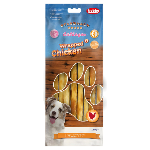 Nobby StarSnack BBQ Wrapped Chicken Collagen 144 g