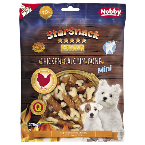 Nobby StarSnack Barbecue MINI Chicken Calcium Bone 375 g