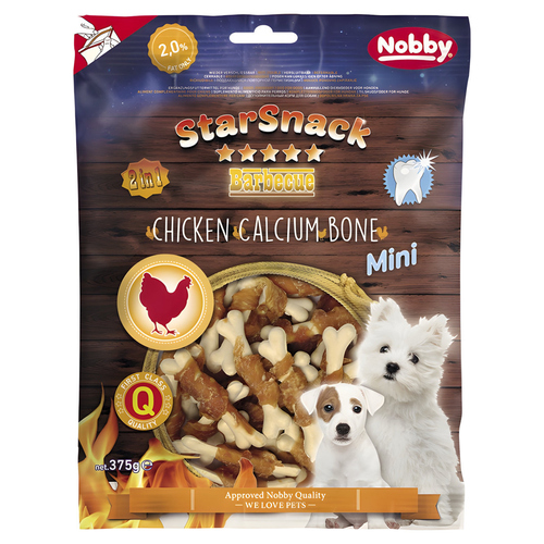 Nobby StarSnack Barbecue MINI Chicken Calcium Bone 375 g
