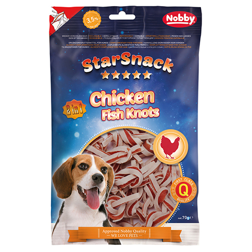 Nobby StarSnack Chicken Fish Knots 70 g