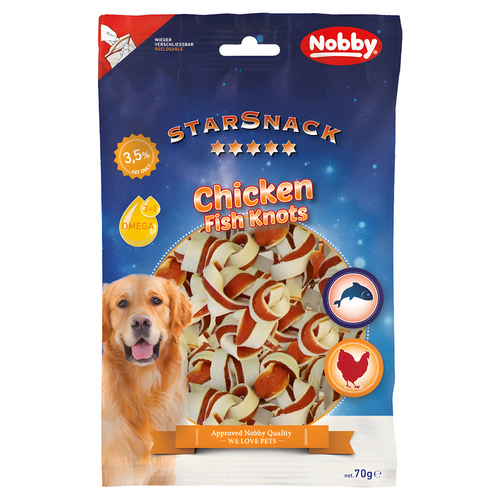 Nobby StarSnack Chicken Fish Knots 70 g