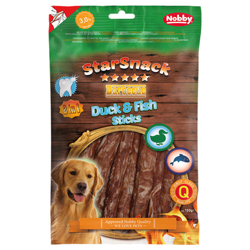 Nobby StarSnack Duck & Fish Sticks 130 g