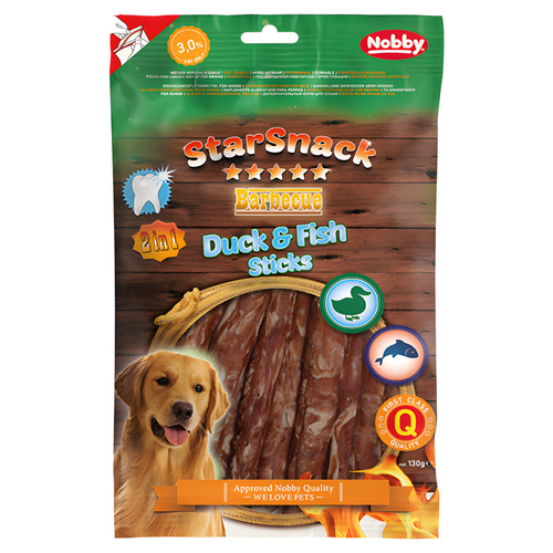 Nobby StarSnack Duck & Fish Sticks 130 g