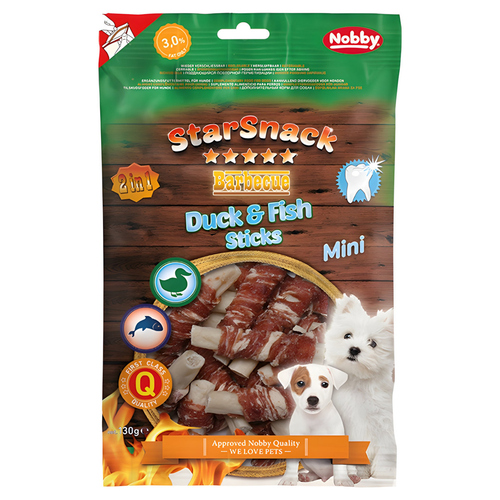 Nobby StarSnack Duck & Fish Sticks Mini 130 g