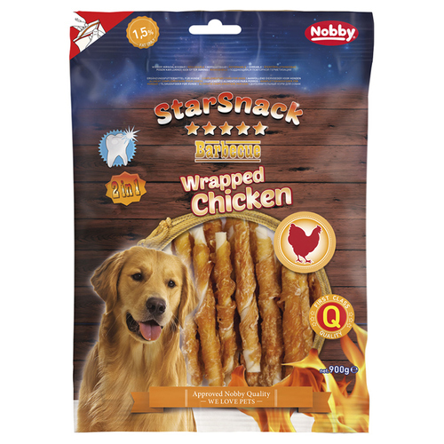 Nobby Starsnack Barbecue Wrapped Chicken 900 g