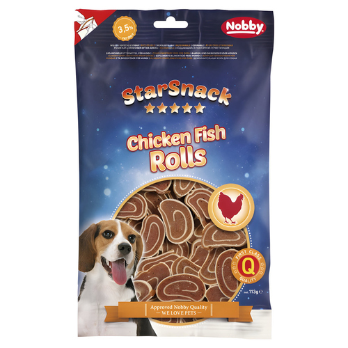 Nobby Starsnack Chicken Fish Rolls 113 g