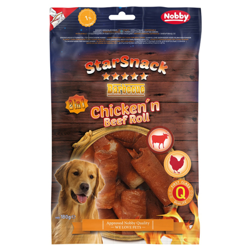 Nobby Starsnack Chicken n Beef Roll 180 g