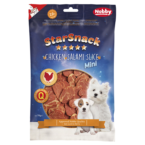 Nobby Starsnack MINI Chicken Salami Slice 70 g