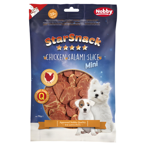 Nobby Starsnack MINI Chicken Salami Slice 70 g