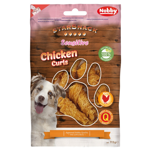 Nobby Starsnack Sensitive Chicken Curls 113 g
