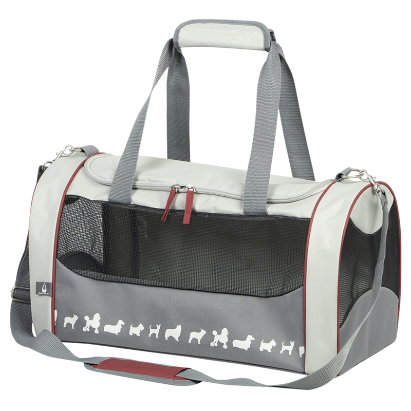 Nobby Transporttasche HANA Hellgrau - Haustiertasche Für Hunde & Katzen Bis 5kg