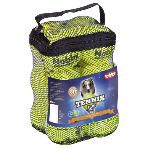 Nobby Tennisball in Netztasche, 12er Pack