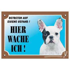 Abbildung Nobby Warntafel Franzsische Bulldogge wei