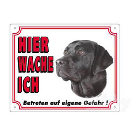 Abbildung Nobby Warntafel Labrador dunkel auf hellem Hintergrund