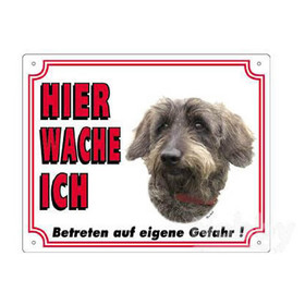 Abbildung Nobby Warntafel Rauhaar Dackel auf hellem Hintergrund