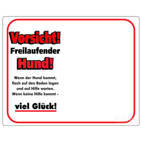 Nobby Warntafel "Vorsicht! Freilaufender Hund!"
