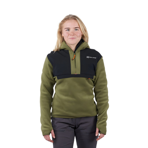 Non-stop dogwear Damen Hoodie HZ W grün, Größe: S