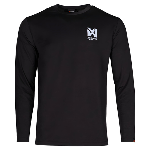 Non-stop dogwear Herren Drirelease Wool Longsleeve T-Shirt schwarz, Größe: L