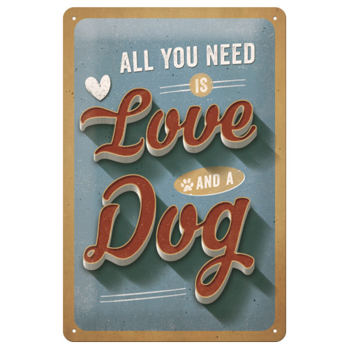 Nostalgic-Art Blechschild "Love Dog" 20 x 30 cm