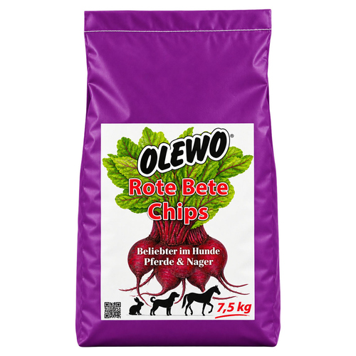 OLEWO Rote Bete-Chips 7,5 kg für Hunde
