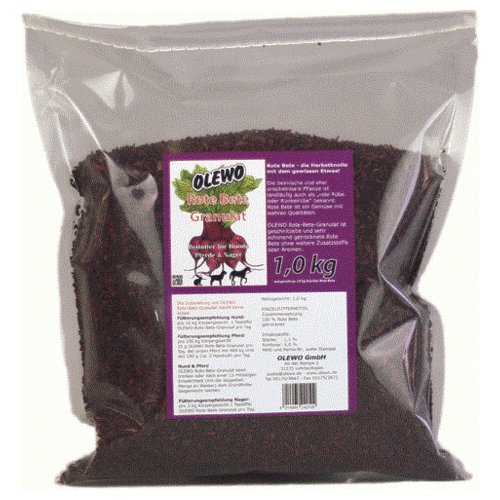OLEWO Rote Bete-Granulat 1 kg für Hunde