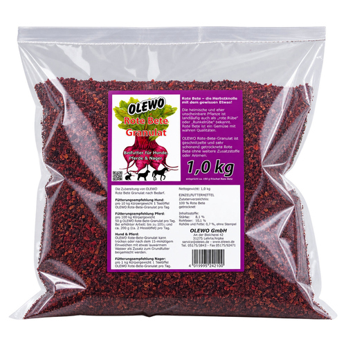 OLEWO Rote Bete-Granulat 1 kg für Hunde