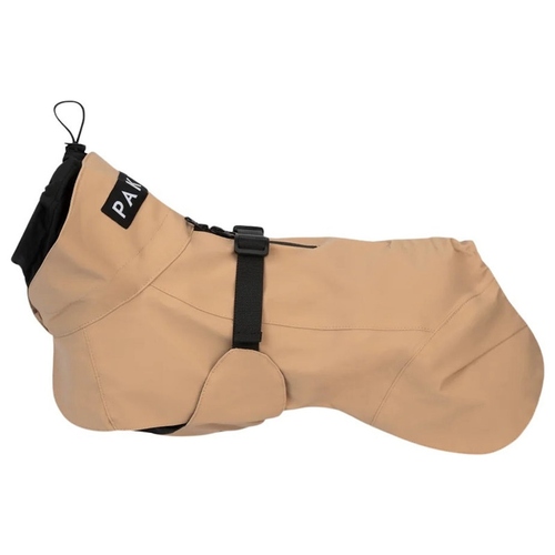 PAIKKA Hunde Regenmantel leicht & reflektierend Visibility Raincoat Lite taupe