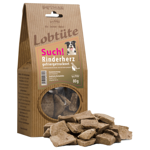 PETMAN Lobtüte SUCH! Rinderherz 80 g