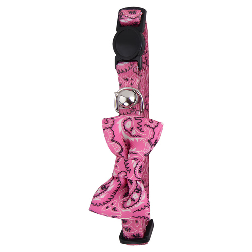 Pawise Katzenhalsband mit Schleife rosa