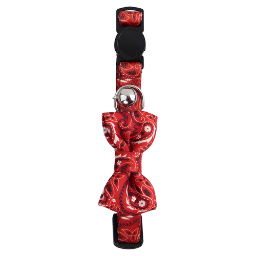 Pawise Katzenhalsband mit Schleife rot