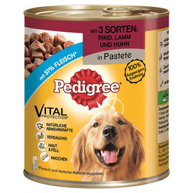 Abbildung Pedigree Adult 3 Sorten Rind, Lamm, Huhn 800 g - 12 Stck
