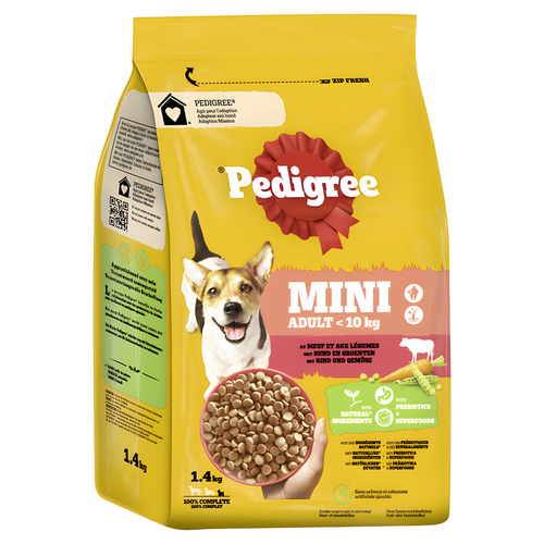 Pedigree Adult Mini mit Rind 1,4 kg