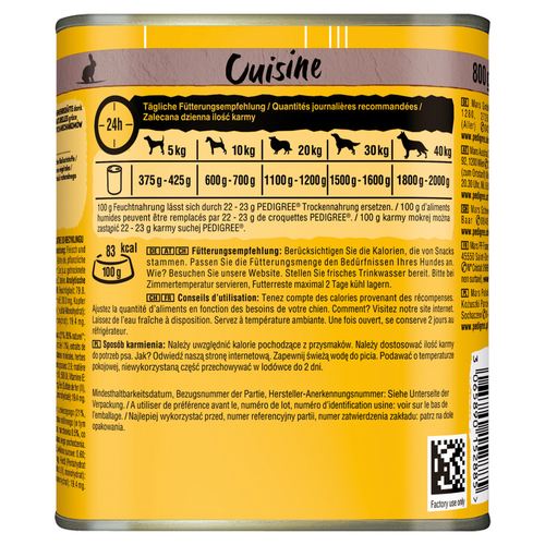 weitere Abbildung Pedigree Cuisine in Sauce Kaninchen & Karotten 800 g - 12 Stck