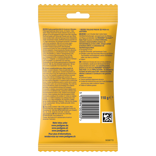weitere Abbildung Pedigree DENTASTIX Fresh junge & kleine Hunde - 10 x 7 Stck