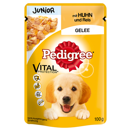 Pedigree Junior Huhn & Reis in Gelee 100 g - 24 Stück