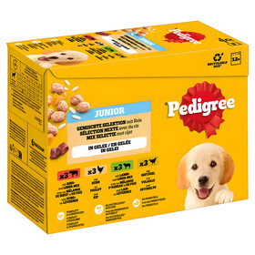 Abbildung Pedigree Multipack Gemischte Selektion Junior in Gelee 4 Varietten 12 x 100 g - 4 Stck