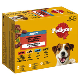 Abbildung Pedigree Multipack Gemischte Selektion in Gelee 4 Varietten 12 x 100 g - 4 Stck