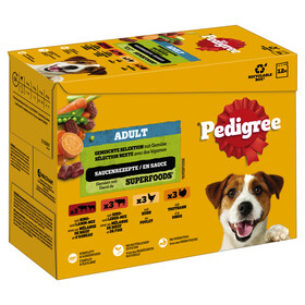Abbildung Pedigree Multipack Gemischte Selektion mit Gemse in Sauce 4 Varietten 12 x 100 g - 4 Stck