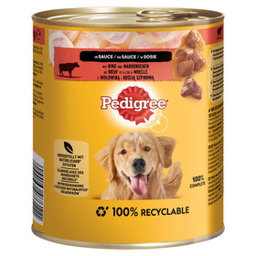 Abbildung Pedigree Plus mit Rind und Markknochen in Sauce 800 g - 12 Stck