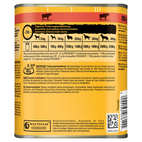 weitere Abbildung Pedigree Plus mit Rind und Markknochen in Sauce 800 g - 12 Stck