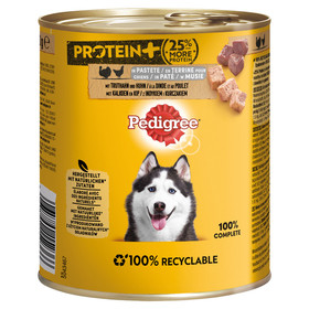 Abbildung Pedigree Protein mit Truthahn + Huhn in Pastete 800 g - 12 Stck