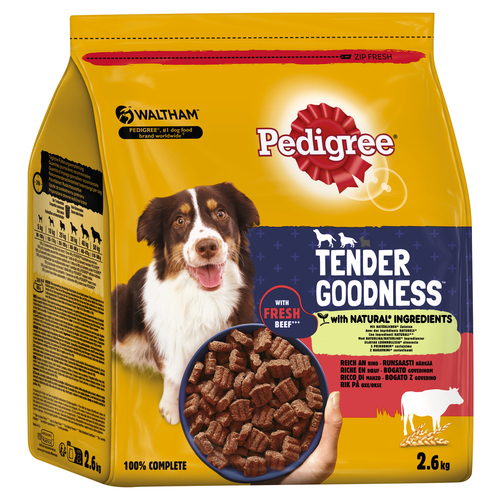 Pedigree Tender Goodness Rind 2,6kg | Trockenfutter Hund