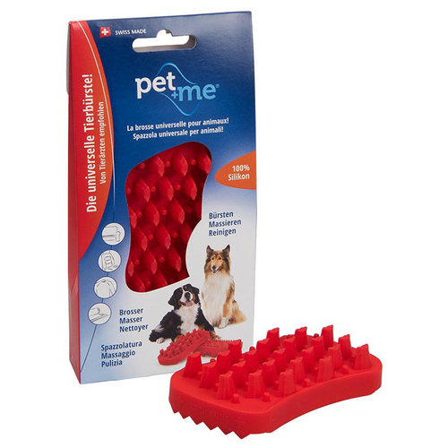 Pet+Me Bürste rot für Hunde