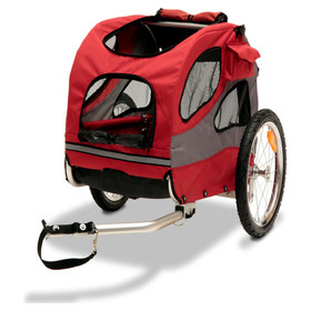 Abbildung PetSafe Happy Ride Aluminium-Fahrradanhnger rot/grau