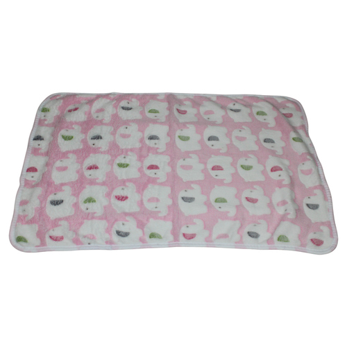 weitere Abbildung Pettimania Fleece Decke mit Elefanten-Motiv pink