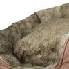 Pettimania Hundebett rund Leder mit Fellbezug braun Abbildung 5