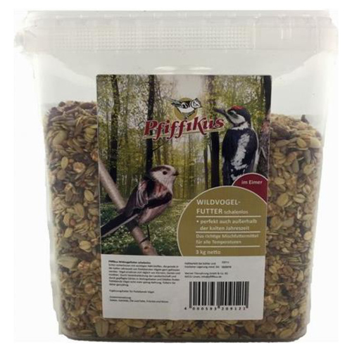 Pfiffikus Wildvogelfutter schalenlos im Eimer 3 kg
