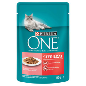 Abbildung Purina ONE Sterilcat mit Lachs & Karotten 85 g