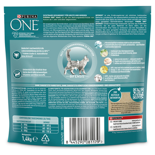 weitere Abbildung Purina One Bifensis Adult reich an Huhn 1,4 kg